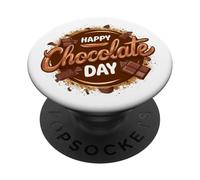 Happy Chocolate Day Celebrating World Chocolate Day Lovers PopSockets PopGrip Adhesivo