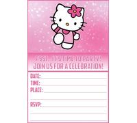 HAPPY CHOICES Juego de 30 tarjetas de invitación de Hello Kitty, tarjetas de invitación de feliz cumpleaños, ligeras (230 g), invitaciones estilo postal para el paquete perfecto para fiestas