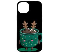 Happy Christmas Cup con Cuerno y Chocolate para Bebidas Calientes Carcasa para iPhone 15 Plus