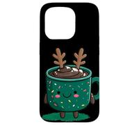 Happy Christmas Cup con Cuerno y Chocolate para Bebidas Calientes Carcasa para iPhone 15 Pro
