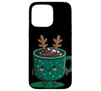 Happy Christmas Cup con Cuerno y Chocolate para Bebidas Calientes Carcasa para iPhone 15 Pro MAX