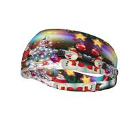Happy Christmas Healthy Sports - Diadema decorativa de moda deportiva absorbente del sudor, buena elasticidad, se puede utilizar en todas las estaciones, tanto hombres como mujeres, ancho de 38 cm.