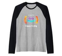 Happy Coding, Just a Boy Who Loves Coding Graphic Designs Camiseta Manga Raglan