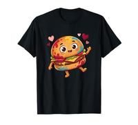 Happy Colorful Burger Lover Kawaii Heart Food Camiseta