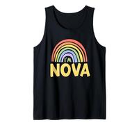 Happy Colorful I'm Nova Rainbow Pride First Name Camiseta sin Mangas