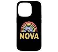 Happy Colorful I'm Nova Rainbow Pride First Name Carcasa para iPhone 14 Pro