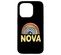 Happy Colorful I'm Nova Rainbow Pride First Name Carcasa para iPhone 15 Pro