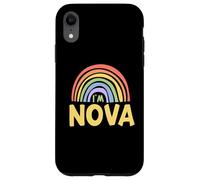 Happy Colorful I'm Nova Rainbow Pride First Name Carcasa para iPhone XR
