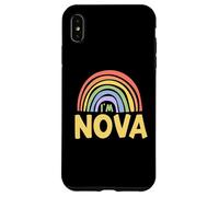 Happy Colorful I'm Nova Rainbow Pride First Name Carcasa para iPhone XS Max