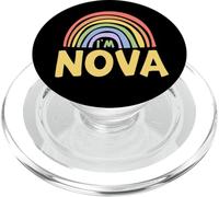 Happy Colorful I'm Nova Rainbow Pride First Name PopSockets PopGrip para MagSafe