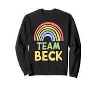 Happy Colorful Team Beck Rainbow Pride Green Yellow Sudadera