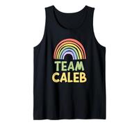 Happy Colorful Team Caleb Rainbow Pride Green Yellow Camiseta sin Mangas