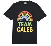 Happy Colorful Team Caleb Rainbow Pride Green Yellow Comfort Colors Adult Heavyweight T-Shirt
