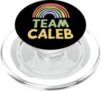 Happy Colorful Team Caleb Rainbow Pride Green Yellow PopSockets PopGrip para MagSafe
