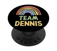 Happy Colorful Team Dennis Rainbow Pride Green Yellow PopSockets PopGrip Adhesivo