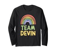 Happy Colorful Team Devin Rainbow Pride Green Yellow Manga Larga