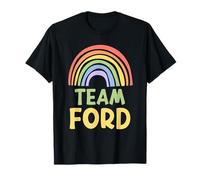 Happy Colorful Team Ford Rainbow Pride Green Yellow Camiseta
