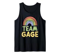 Happy Colorful Team Gage Rainbow Pride Green Yellow Camiseta sin Mangas