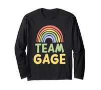 Happy Colorful Team Gage Rainbow Pride Green Yellow Manga Larga