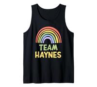 Happy Colorful Team Haynes Rainbow Pride Green Yellow Camiseta sin Mangas