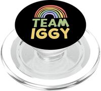 Happy Colorful Team Iggy Rainbow Pride Green Yellow PopSockets PopGrip para MagSafe