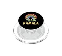 Happy Colorful Team Kamala Rainbow Pride Green Yellow PopSockets PopGrip para MagSafe