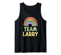 Happy Colorful Team Larry Rainbow Pride Green Yellow Camiseta sin Mangas