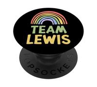 Happy Colorful Team Lewis Rainbow Pride Green Yellow PopSockets PopGrip Adhesivo