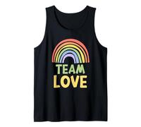 Happy Colorful Team Love Rainbow Pride Green Yellow Camiseta sin Mangas