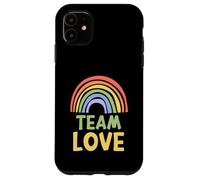 Happy Colorful Team Love Rainbow Pride Green Yellow Carcasa para iPhone 11