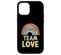 Happy Colorful Team Love Rainbow Pride Green Yellow Carcasa para iPhone 12/12 Pro