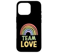 Happy Colorful Team Love Rainbow Pride Green Yellow Carcasa para iPhone 16 Pro