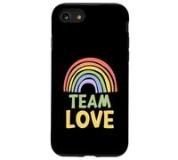 Happy Colorful Team Love Rainbow Pride Green Yellow Carcasa para iPhone SE (2020) / 7/8