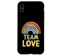 Happy Colorful Team Love Rainbow Pride Green Yellow Carcasa para iPhone XS MAX