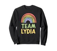 Happy Colorful Team Lydia Rainbow Pride Green Yellow Sudadera