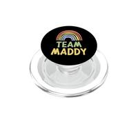 Happy Colorful Team Maddy Rainbow Pride Green Yellow PopSockets PopGrip para MagSafe