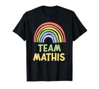 Happy Colorful Team Mathis Rainbow Pride Green Yellow Camiseta