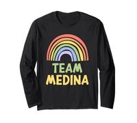 Happy Colorful Team Medina Rainbow Pride Green Yellow Manga Larga