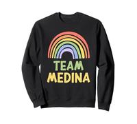 Happy Colorful Team Medina Rainbow Pride Green Yellow Sudadera