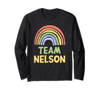 Happy Colorful Team Nelson Rainbow Pride Green Yellow Manga Larga