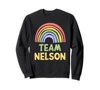 Happy Colorful Team Nelson Rainbow Pride Green Yellow Sudadera