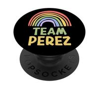 Happy Colorful Team Perez Rainbow Pride Green Yellow PopSockets PopGrip Adhesivo