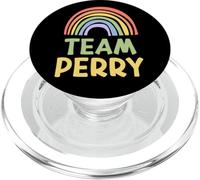 Happy Colorful Team Perry Rainbow Pride Green Yellow PopSockets PopGrip para MagSafe
