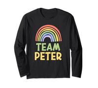 Happy Colorful Team Peter Rainbow Pride Green Yellow Manga Larga