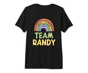 Happy Colorful Team Randy Rainbow Pride Green Yellow Camiseta Premium