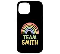 Happy Colorful Team Smith Rainbow Pride Green Yellow Carcasa para iPhone 15