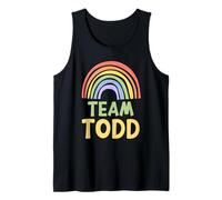 Happy Colorful Team Todd Rainbow Pride Green Yellow Camiseta sin Mangas