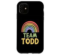 Happy Colorful Team Todd Rainbow Pride Green Yellow Carcasa para iPhone 11