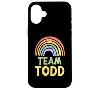 Happy Colorful Team Todd Rainbow Pride Green Yellow Carcasa para iPhone 16 Plus