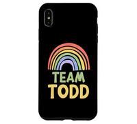 Happy Colorful Team Todd Rainbow Pride Green Yellow Carcasa para iPhone XS MAX